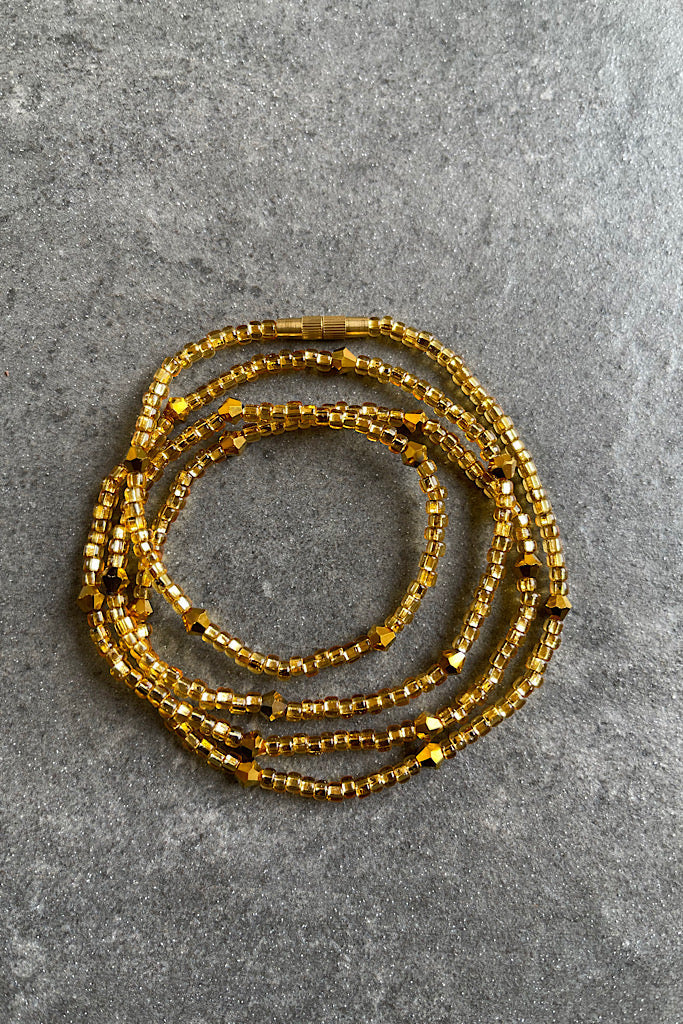 Gold Coast Crystal Clasp Waist Beads