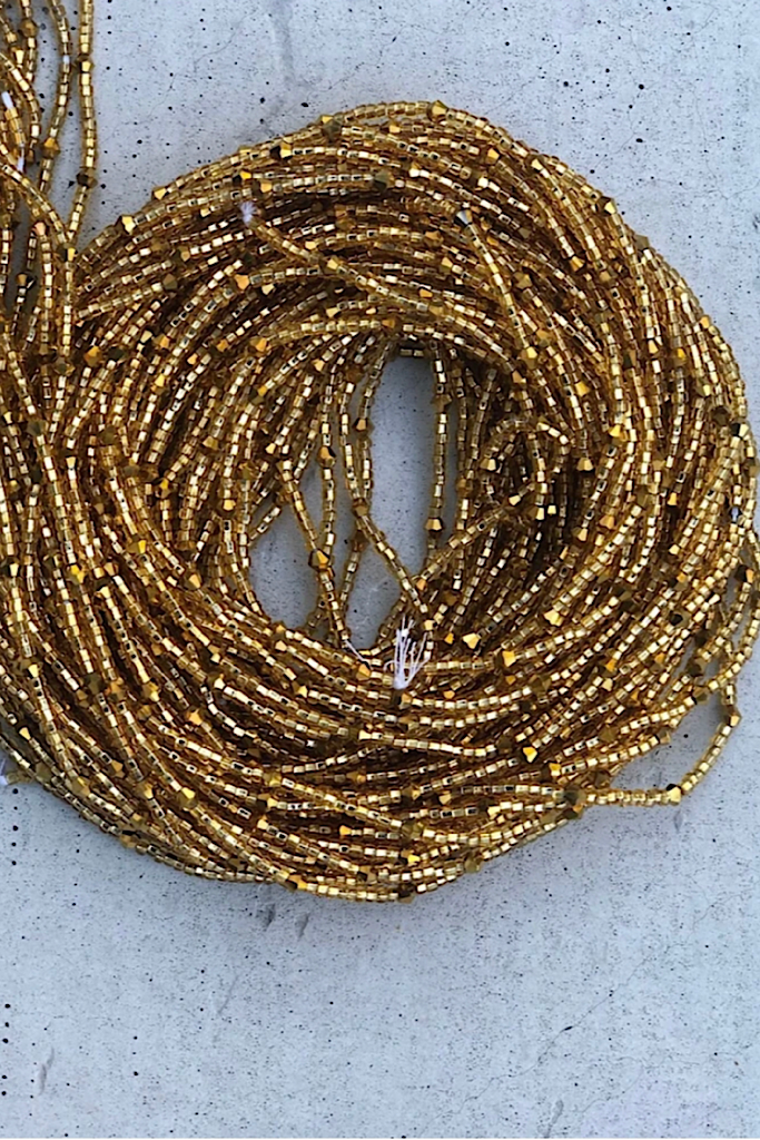Extended Length 60 Inch Gold Coast Tie-On Waist Beads