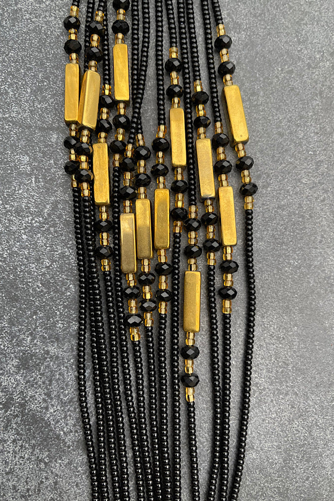 Extended Length 60 Inch Gold Goddess Tie-On Waist Beads