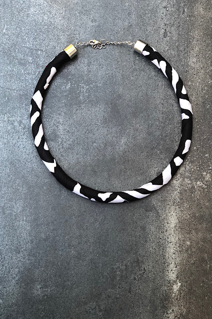 Nzema Ankara Rope Necklace