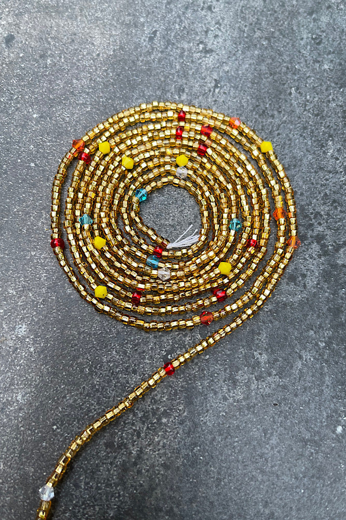 Extended Length 60 Inch Crystal Tie-On Waist Beads