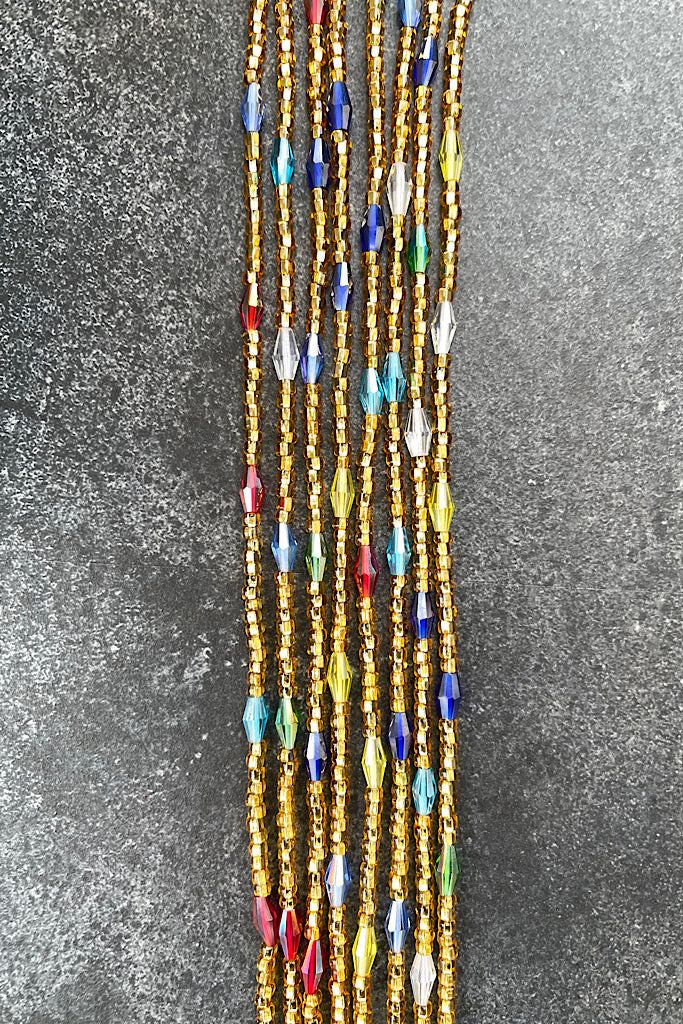 Extended Length 60 Inch Balanced Chakra Waist Beads