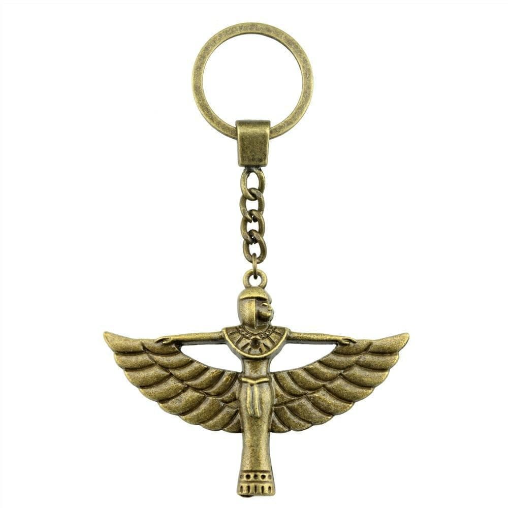 Ancient Egyptian Goodness Isis Antique Plated Keychain