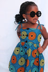 Blue Tami African Print Dress - 12M, 7T