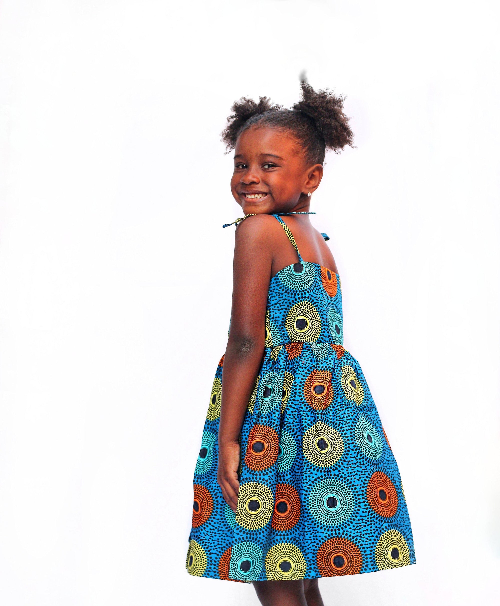 Blue Tami African Print Dress - 12M, 7T