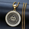 Ancient Kemet Eye of Providence Stainless Steel Necklace