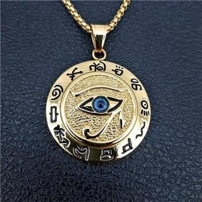 Ancient Kemet Eye Of Ra Stainless Steel Necklace