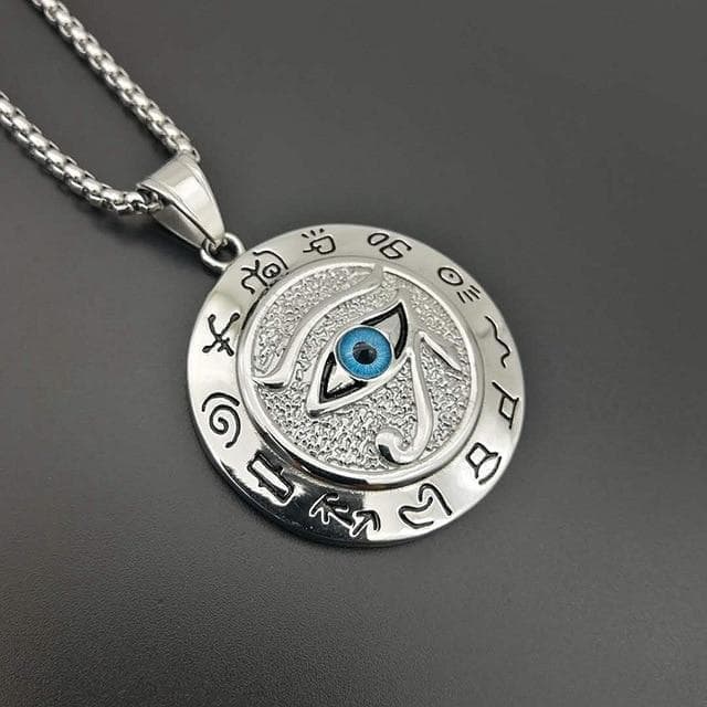 Ancient Kemet Eye Of Ra Stainless Steel Necklace